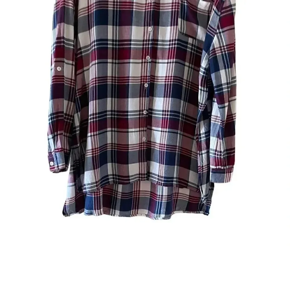 Grace & Lace Viscose Rolling Sleeves  Casual Button-Down Collar SZ XL # 1630